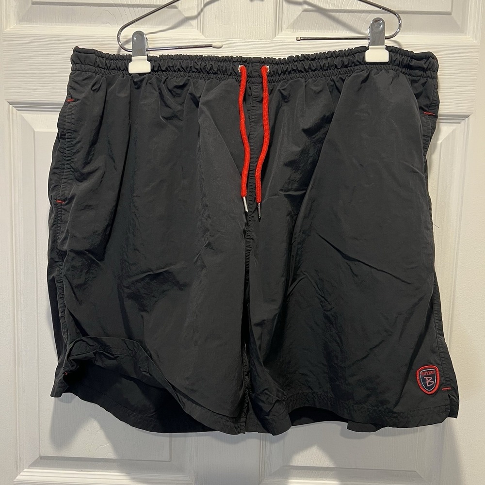 Buykud 5XL Men's Swimsuit Black w/Red